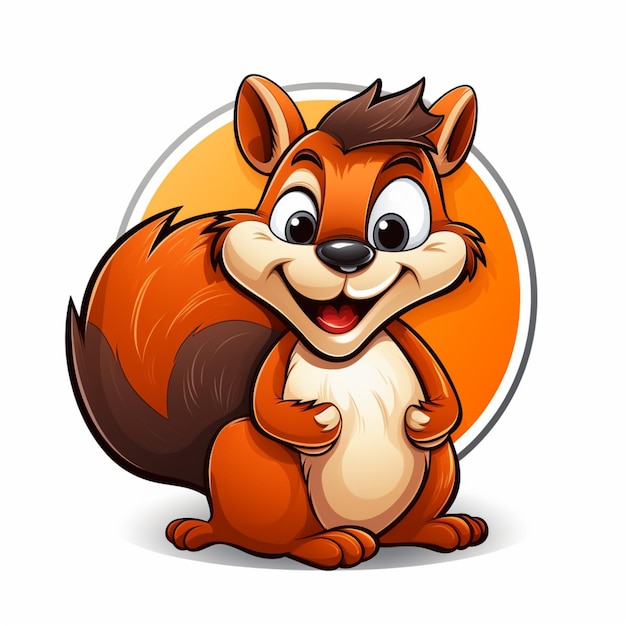 Logo kreskówki wiewiórka