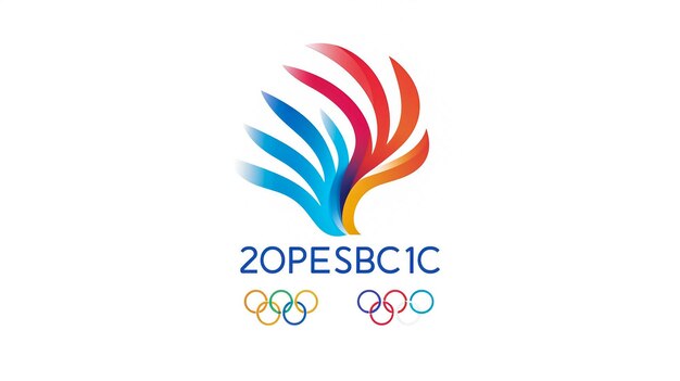 Logo Letnich Igrzysk Olimpijskich w Paryżu 2024 Międzynarodowe wydarzenie wielosportowe Ilustracja wektorowa wyizolowana na w