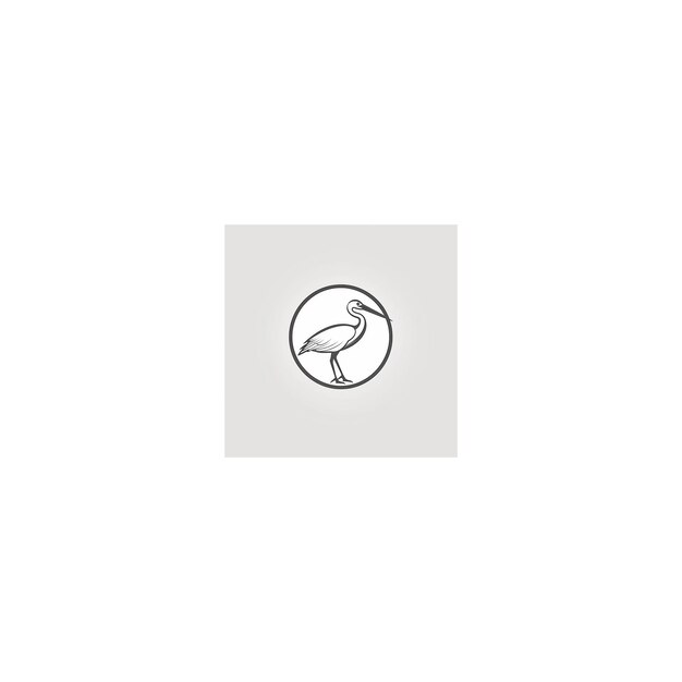 Zdjęcie logo linii bocianów minimalistyczne2