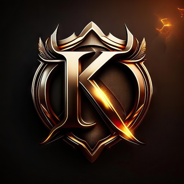 Logo Litera K W Kolorze Złotym