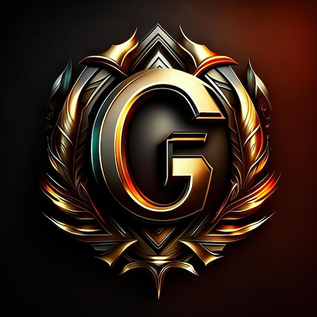 Logo litery G ze złotymi detalami