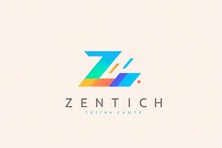 Zdjęcie logo litery z tech logo litery z abstrakcyjne logo technologii danych
