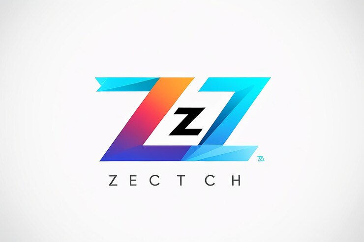 Zdjęcie logo litery z tech logo litery z abstrakcyjne logo technologii danych