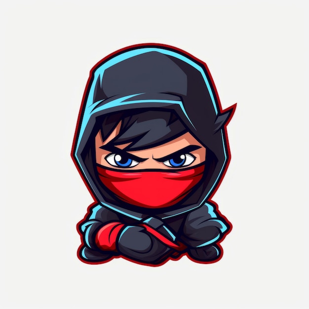 Logo maskotki esportu ninja