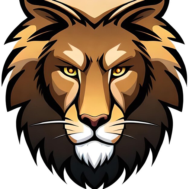 Zdjęcie logo maskotki z twarzą lwa