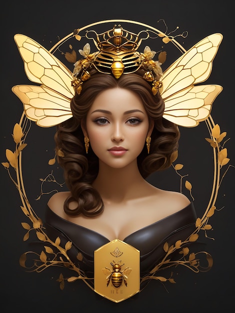 Logo przedstawia królową pszczół