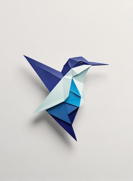 Zdjęcie logo ptaka symbol ptaka ptak wykonany z papieru