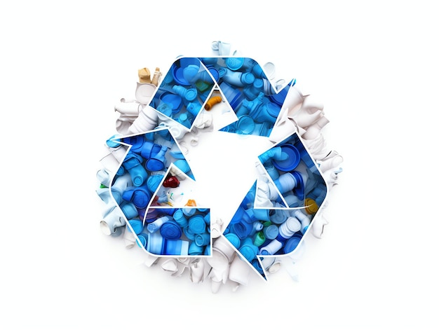 logo recyklingu logo to plastik z kawałków papieru