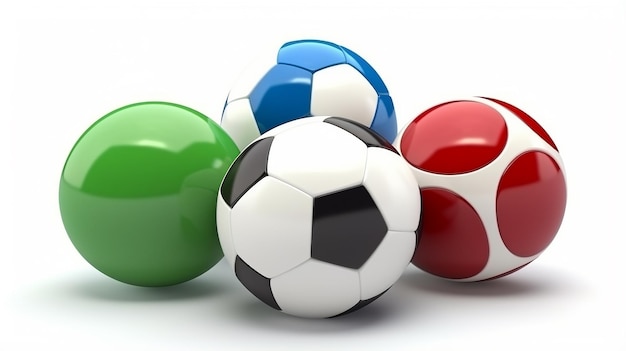Logo sklepu sportowego Grupa piłek odizoluje gry zespołowe