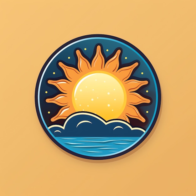 Zdjęcie logo słońca i chmur