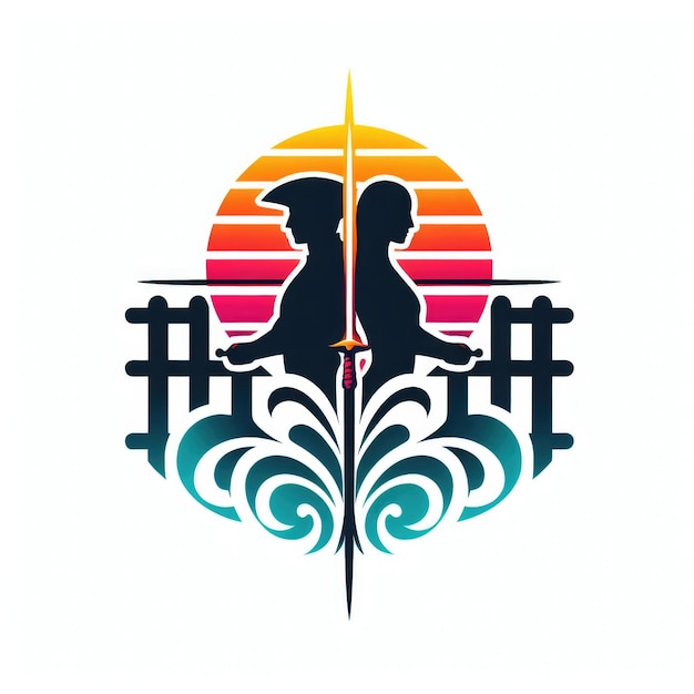 Zdjęcie logo sportu ogrodniczego wzór szablonu kreskówki koncepcja kolorowy