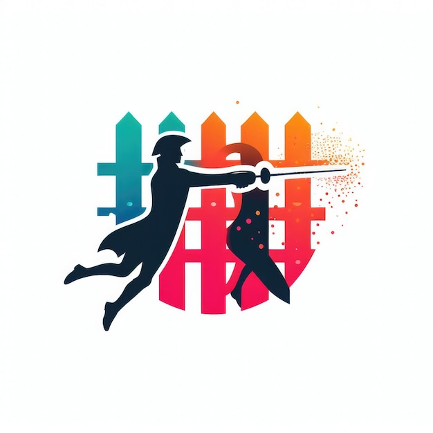 Zdjęcie logo sportu ogrodniczego wzór szablonu kreskówki koncepcja kolorowy