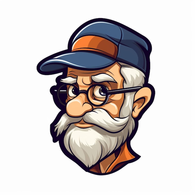 Zdjęcie logo starego człowieka z kreskówki
