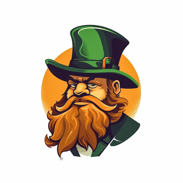 Logo twarzy leprechauna