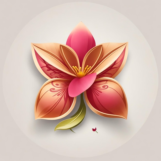 logo wektorowe z trzema płatkami kwiatów