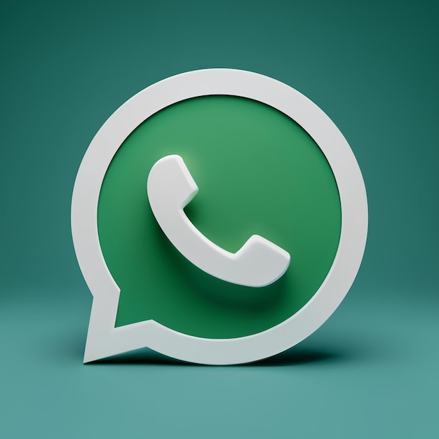 Logo WHATSAPP 3d tętniącego życiem 3d renderowania ilustracji