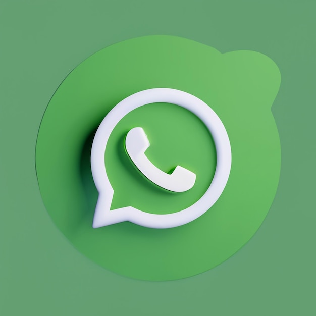 Logo WHATSAPP 3d tętniącego życiem 3d renderowania ilustracji