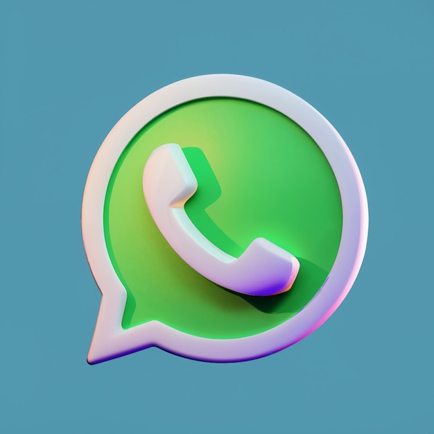 Logo WHATSAPP 3d tętniącego życiem 3d renderowania ilustracji