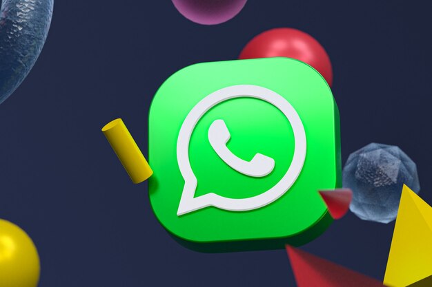 Logo Whatsapp Na Tle Abstrakcyjnej Geometrii