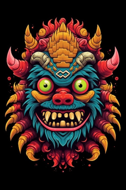 Logo wściekłego potwora