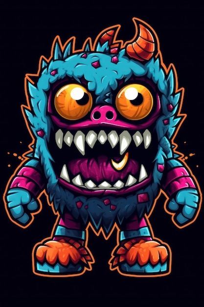 Logo wściekłego potwora