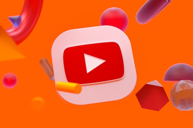 Logo Youtube Na Abstrakcyjnej Geometrii