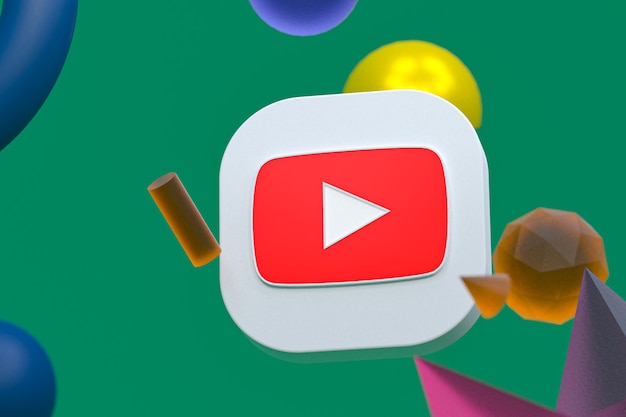 Logo Youtube Na Streszczenie Tło Geometryczne