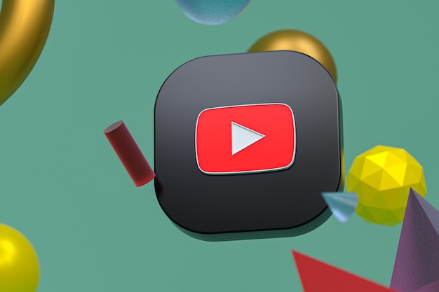 Logo Youtube Na Tle Abstrakcyjnej Geometrii