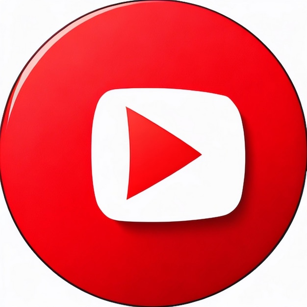 Zdjęcie logo youtube png z logo yt w stylu 3d