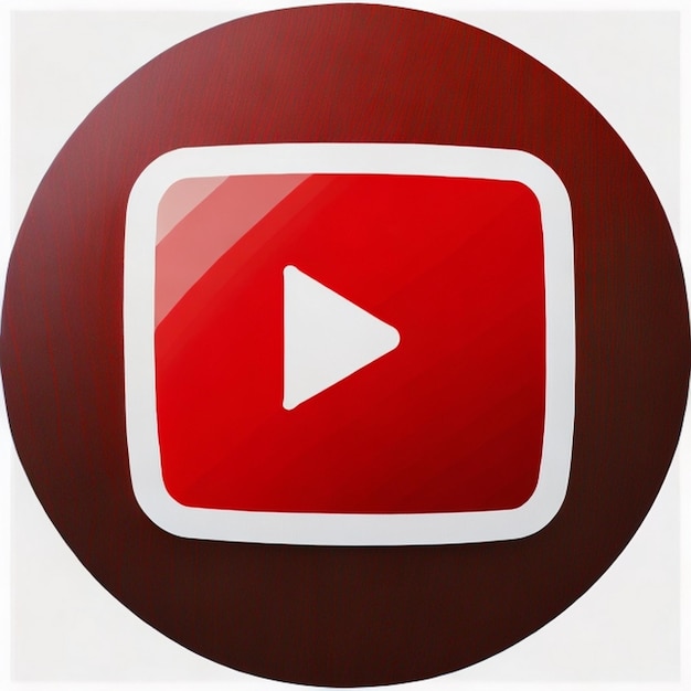 Logo YouTube png z logo YT w stylu 3D