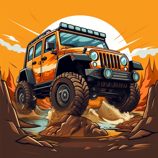 logo z kreskówki off road