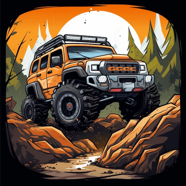 logo z kreskówki off road