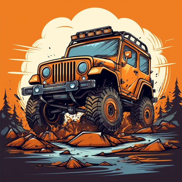 logo z kreskówki off road