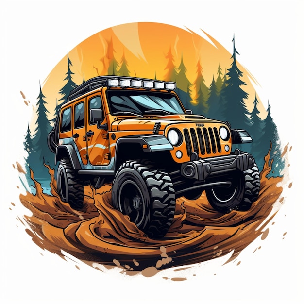 logo z kreskówki off road