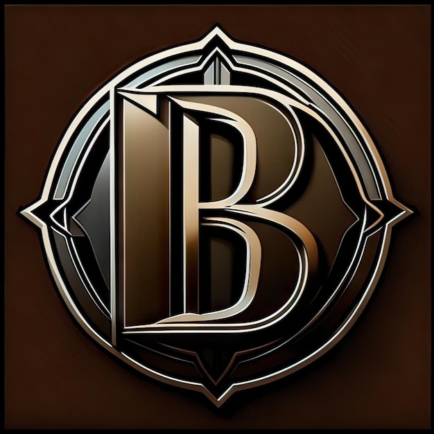 Logo z nowoczesną literą B Generative AI
