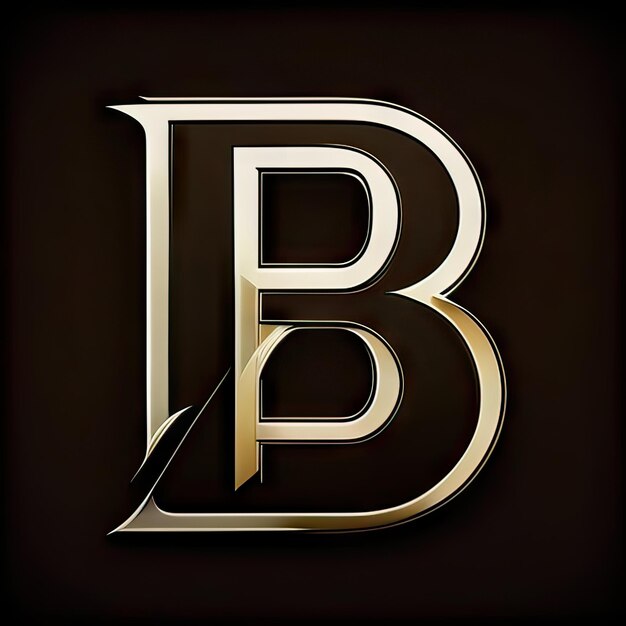 Logo z nowoczesną literą B Generative AI