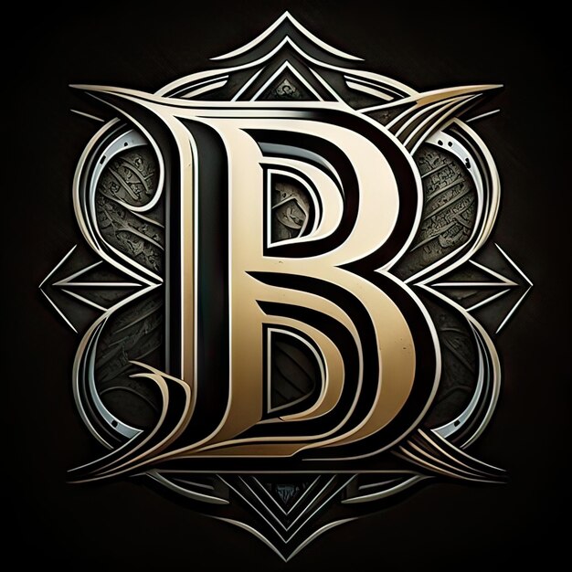 Logo z nowoczesną literą B Generatywna sztuczna inteligencja
