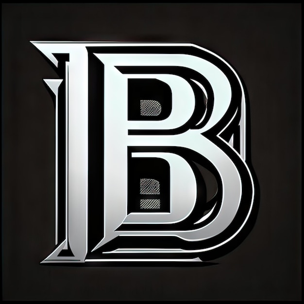 Zdjęcie logo z nowoczesną literą b generatywna sztuczna inteligencja