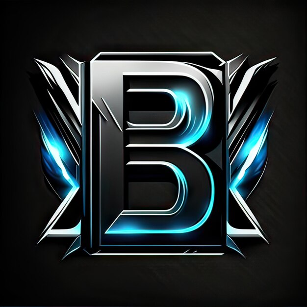 Logo z nowoczesną literą B Generatywna sztuczna inteligencja