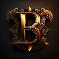 Zdjęcie logo z nowoczesną literą b generatywna sztuczna inteligencja