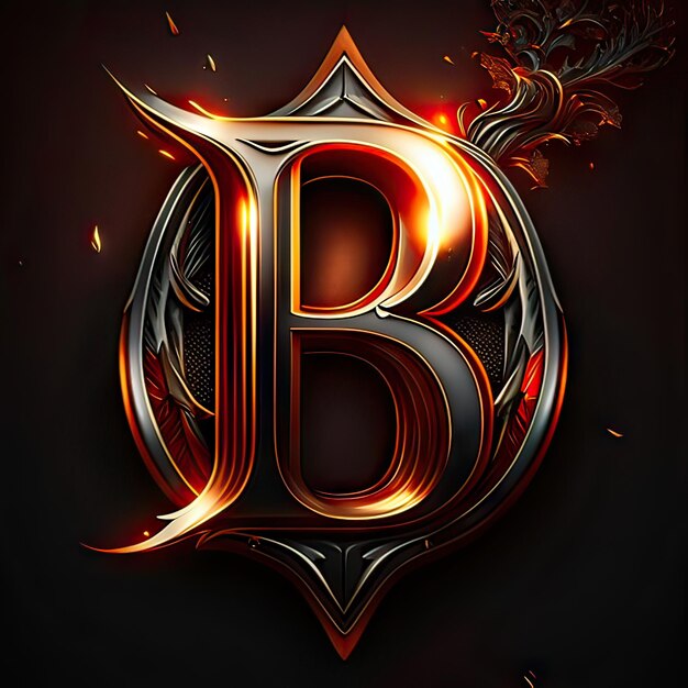 Logo Z Nowoczesną Literą B Generatywna Sztuczna Inteligencja