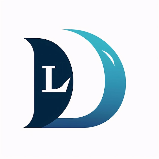 Zdjęcie logo z początkową literą l z księżycem elementy szablonu projektowania wektorowego dla aplikacji lub tożsamości korporacyjnej
