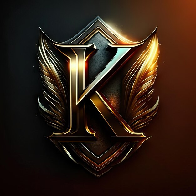 Logo z złotą literą K