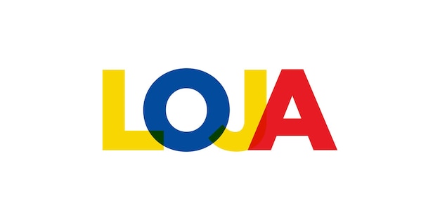 Loja w godle Ekwadoru Projekt zawiera ilustrację wektorową w stylu geometrycznym z pogrubioną czcionką i nowoczesną czcionką Graficzny napis slogan