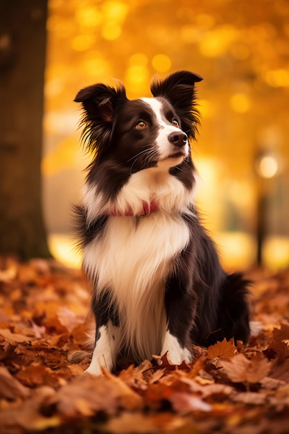 Lojalny Border Collie cierpliwie czekający na rozkaz właściciela