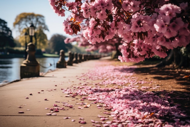 London Regent's Park to bujne ogrody i ciche jeziora generatywne IA