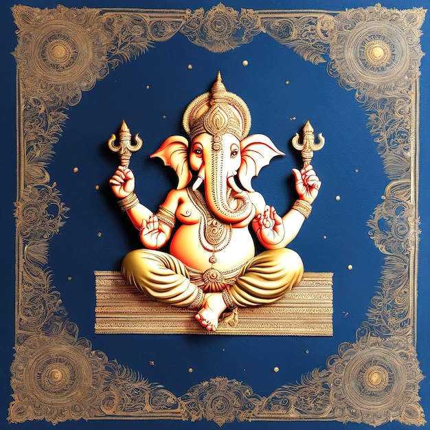 lord ganesha na uroczystość ganesh chaturthi ganesha ilustracja boga ganganpati