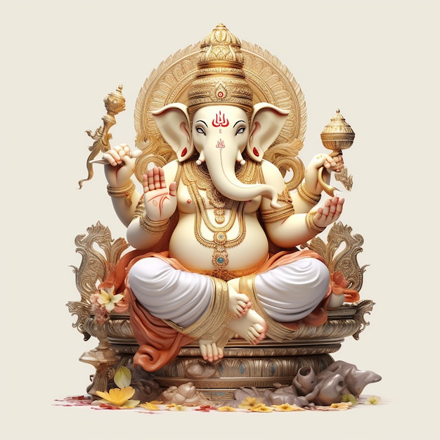 Lord Ganpati na tle Ganesh Chaturthi Generatywne Ai