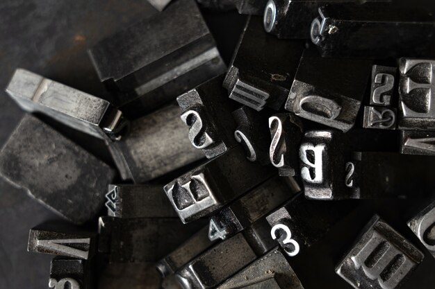 Losowa kolekcja typograficzna do druku