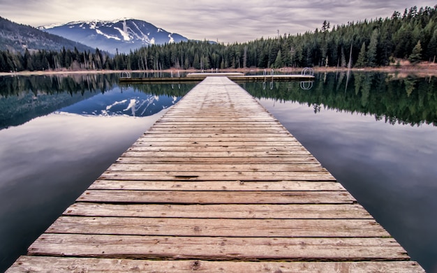 Lost Lake Dock W Whister Bc, Kanada